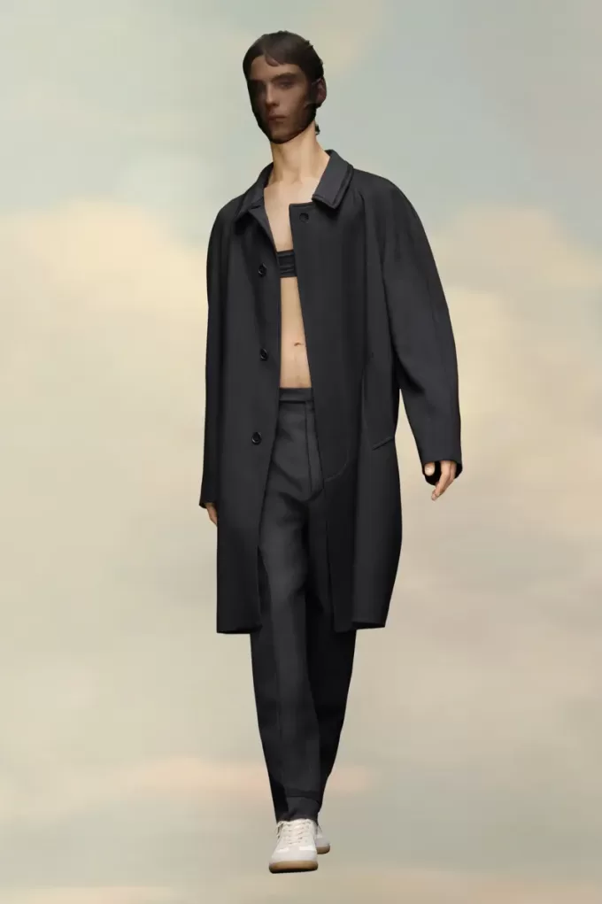 Abrigo de viscosa de lana de Maison Margiela Abrigo de viscosa de lana de Maison Margiela