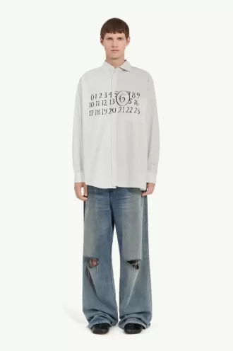 Camisa asimétrica numérica