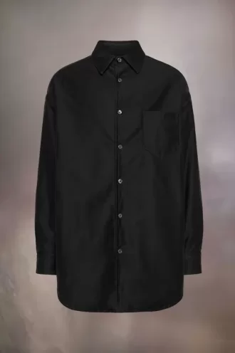 Camisa de algodón satinado acolchada