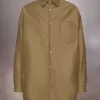 Camisa de algodón satinado acolchada Camisa de algodón satinado acolchada
