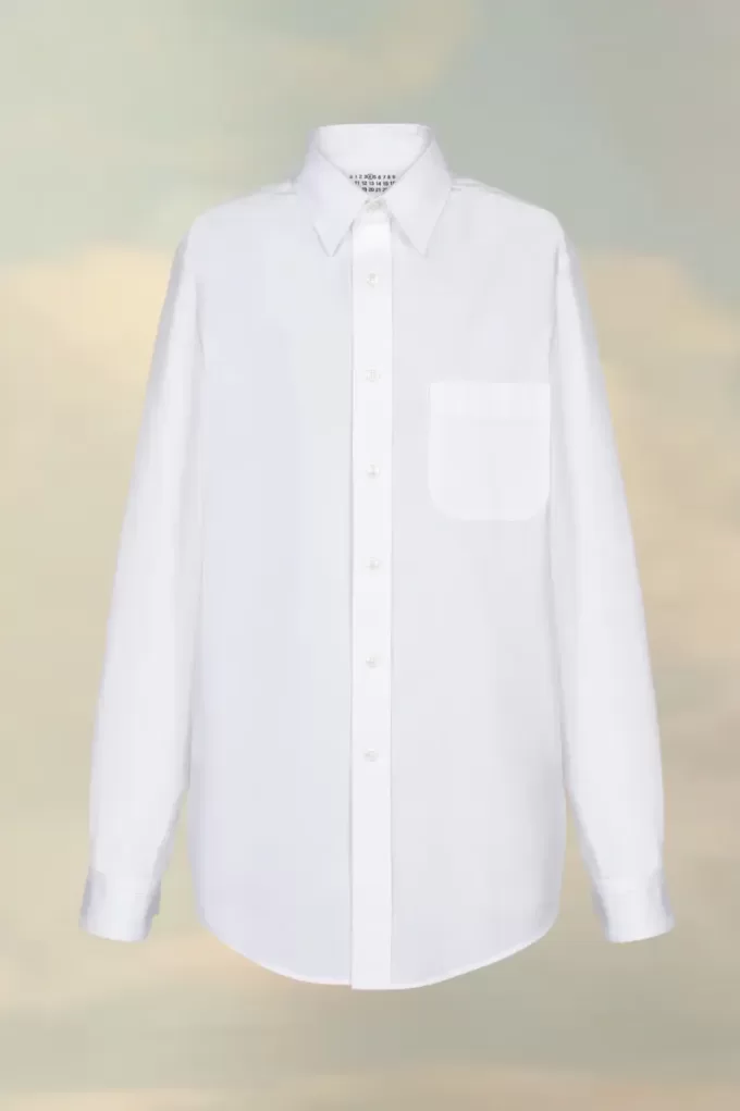 Camisa de popelina de algodón ecológico Camisa de popelina de algodón ecológico