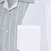 Camisa de rayas diplomáticas con patchwork Camisa de rayas diplomáticas con patchwork