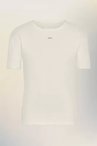 Camiseta de algodón acanalado