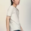 Camiseta de algodón acanalado