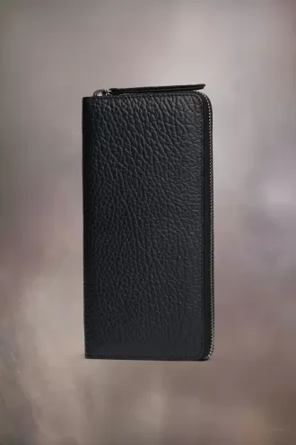 Cartera con cremallera de cuatro puntadas