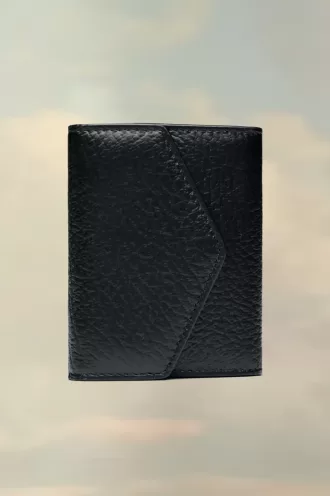 Cartera de cuero plegable en acordeón