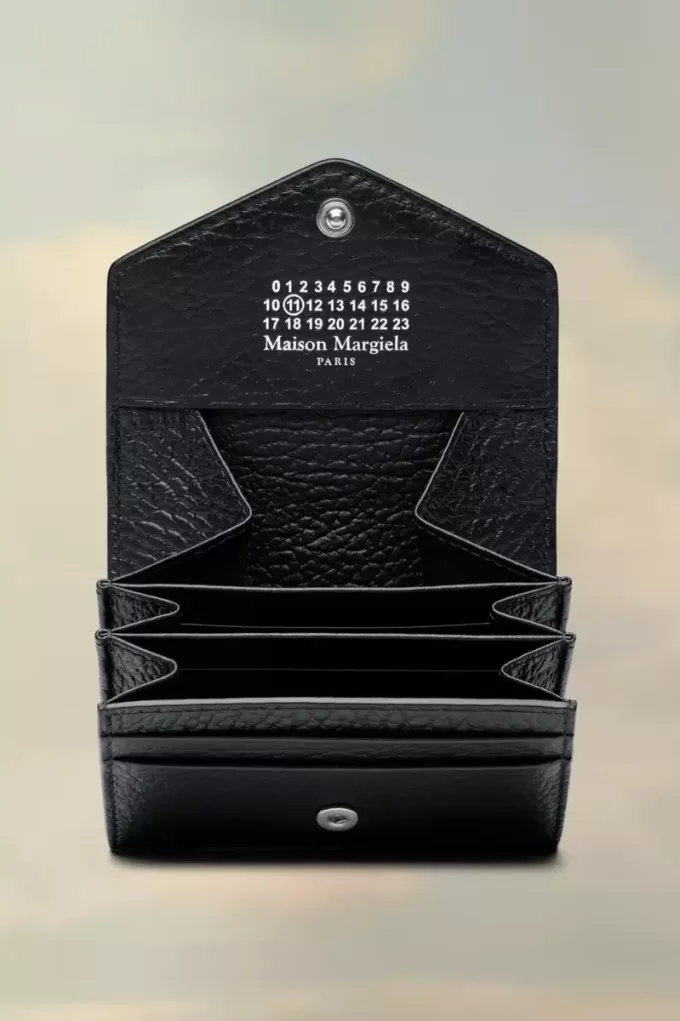 Cartera de cuero plegable en acordeón Cartera de cuero plegable en acordeón