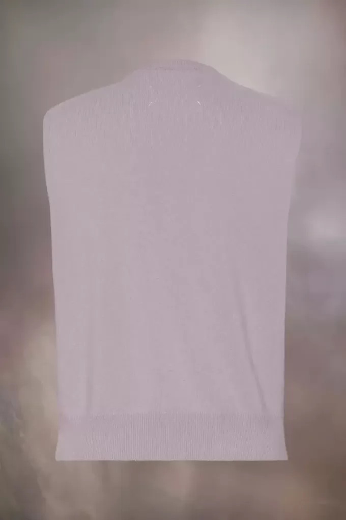 Chaleco de lana con cuello en V de Maison Margiela Chaleco de lana con cuello en V de Maison Margiela