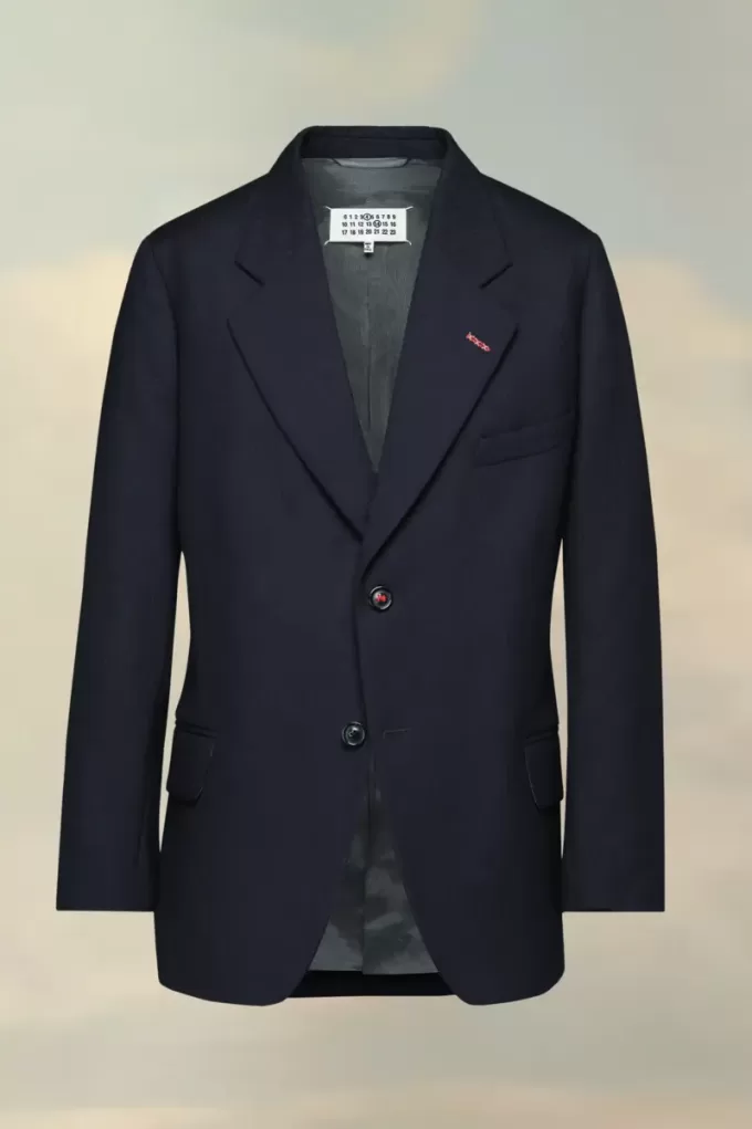 Chaqueta de lana de espiga Chaqueta de lana de espiga