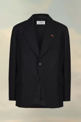 Chaqueta de lana de espiga