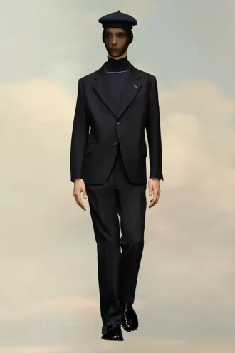 Pantalones de espiga de lana