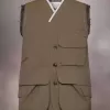 Chaqueta de lana sin mangas Chaqueta de lana sin mangas