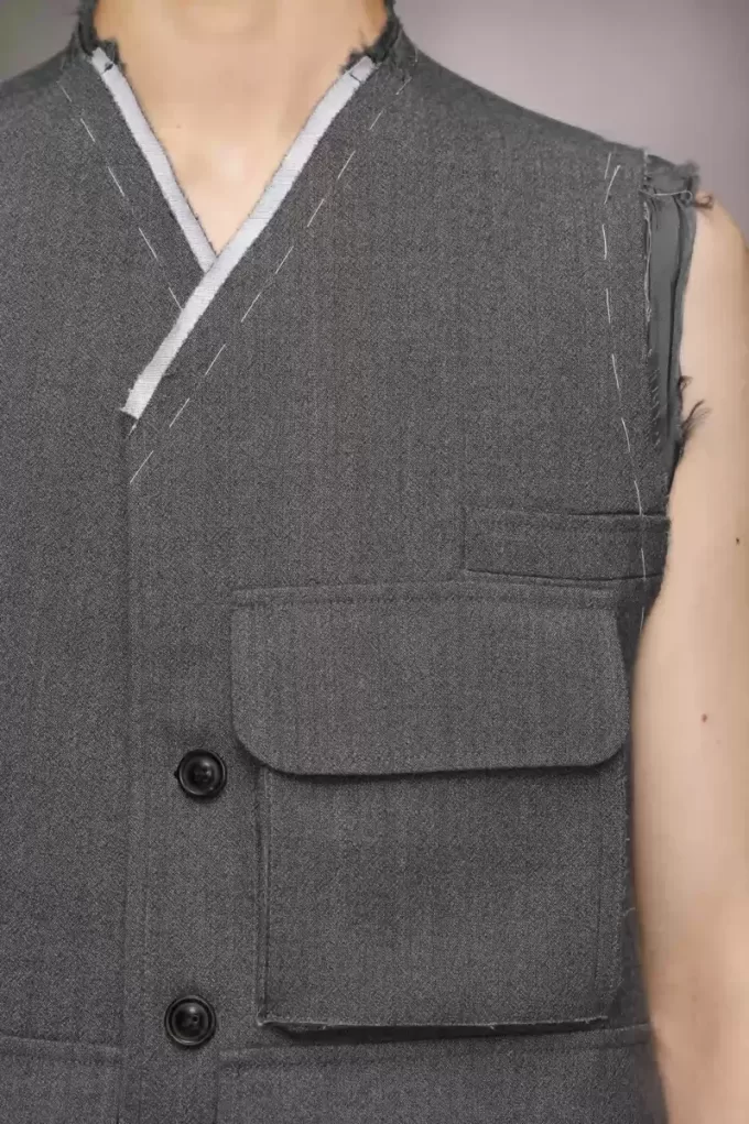 Chaqueta de lana sin mangas Chaqueta de lana sin mangas