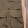 Chaqueta de lana sin mangas Chaqueta de lana sin mangas