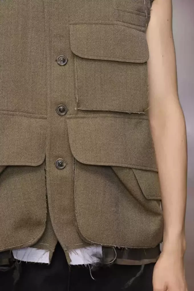Chaqueta de lana sin mangas Chaqueta de lana sin mangas
