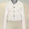 Chaqueta vaquera corta sin cuello