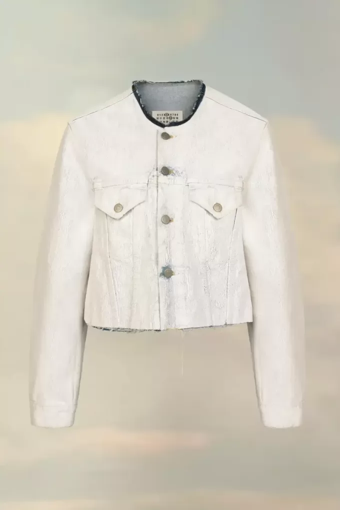 Chaqueta vaquera corta sin cuello