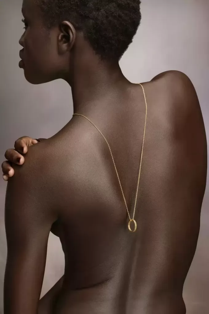 Collar con anillo y logotipo de Maison Margiela