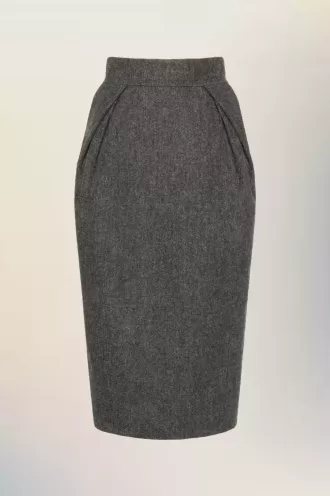 Falda midi de lana de Maison Margiela