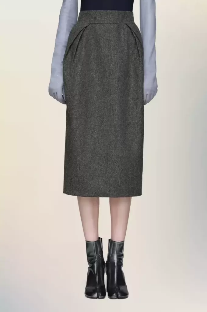 Falda midi de lana de Maison Margiela Falda midi de lana de Maison Margiela