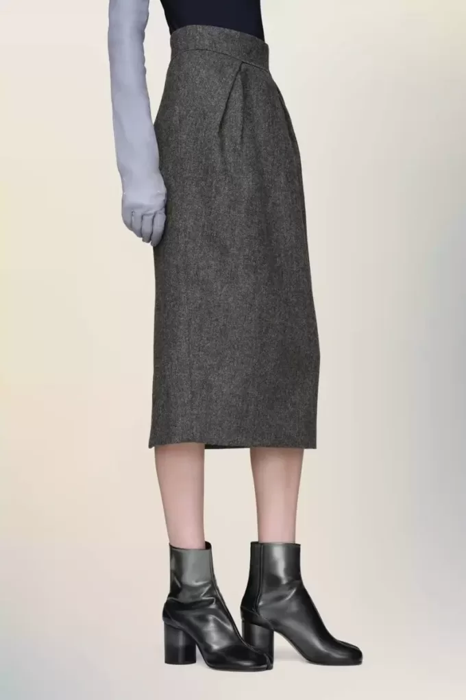 Falda midi de lana de Maison Margiela Falda midi de lana de Maison Margiela