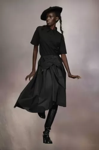 Falda midi de tafetán de Maison Margiela