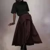 Falda midi de tafetán de Maison Margiela Falda midi de tafetán de Maison Margiela