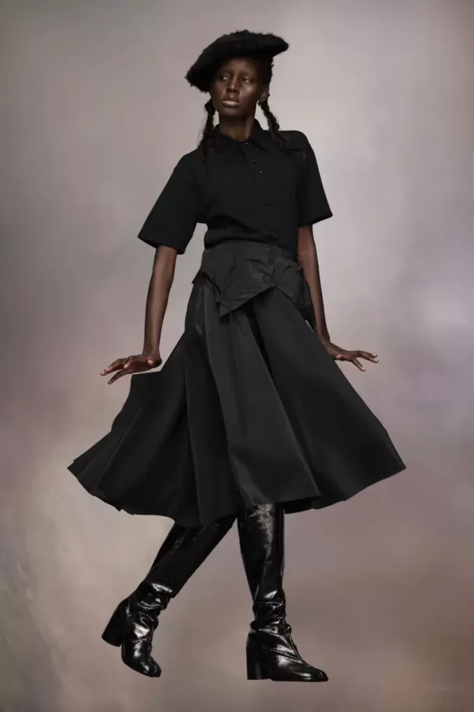 Falda midi de tafetán de Maison Margiela Falda midi de tafetán de Maison Margiela