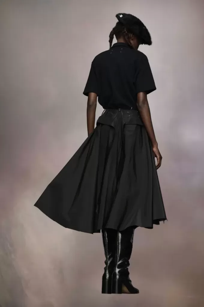 Falda midi de tafetán de Maison Margiela Falda midi de tafetán de Maison Margiela