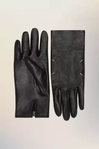 Guantes de cuero de Maison Margiela Guantes de cuero de Maison Margiela