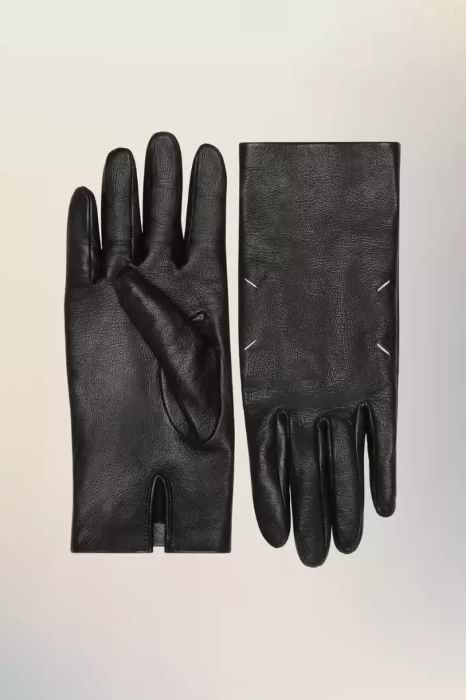 Guantes de cuero de Maison Margiela Guantes de cuero de Maison Margiela