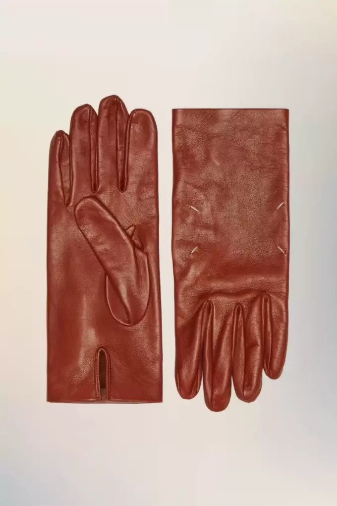 Guantes de cuero de Maison Margiela Guantes de cuero de Maison Margiela