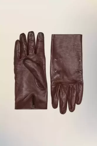 Guantes de cuero de Maison Margiela Guantes de cuero de Maison Margiela