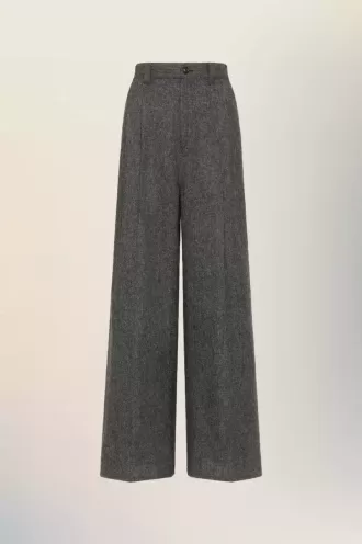 Pantalones anchos de lana