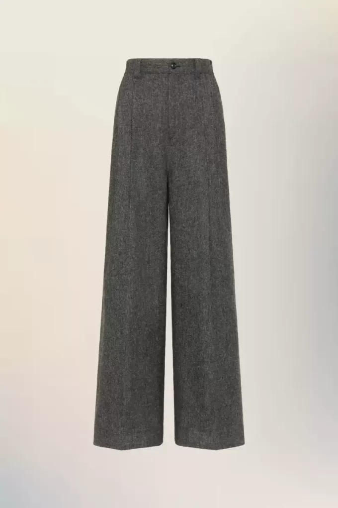 Pantalones anchos de lana Pantalones anchos de lana