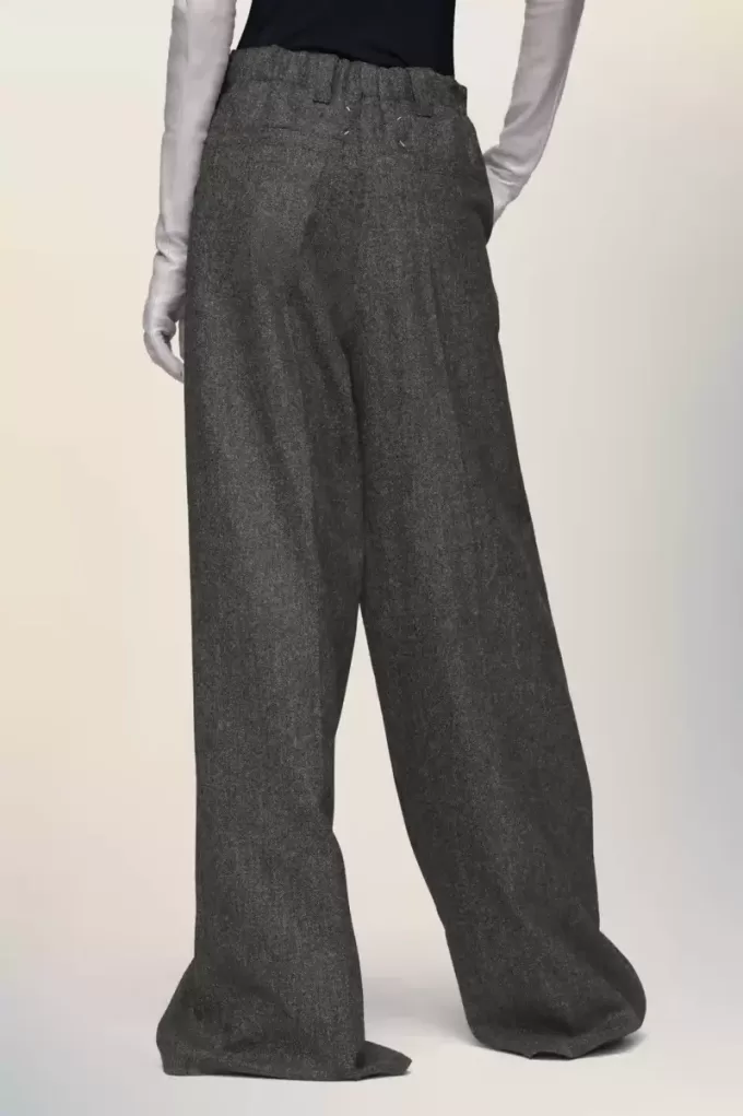 Pantalones anchos de lana Pantalones anchos de lana