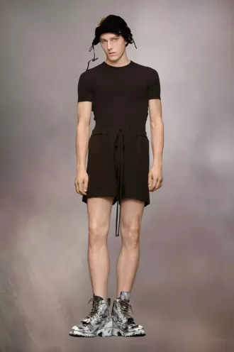 pantalones cortos de punto de cachemira