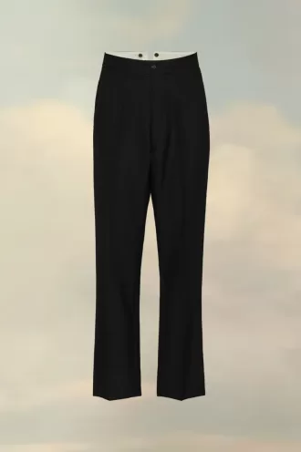 Pantalones de espiga de lana