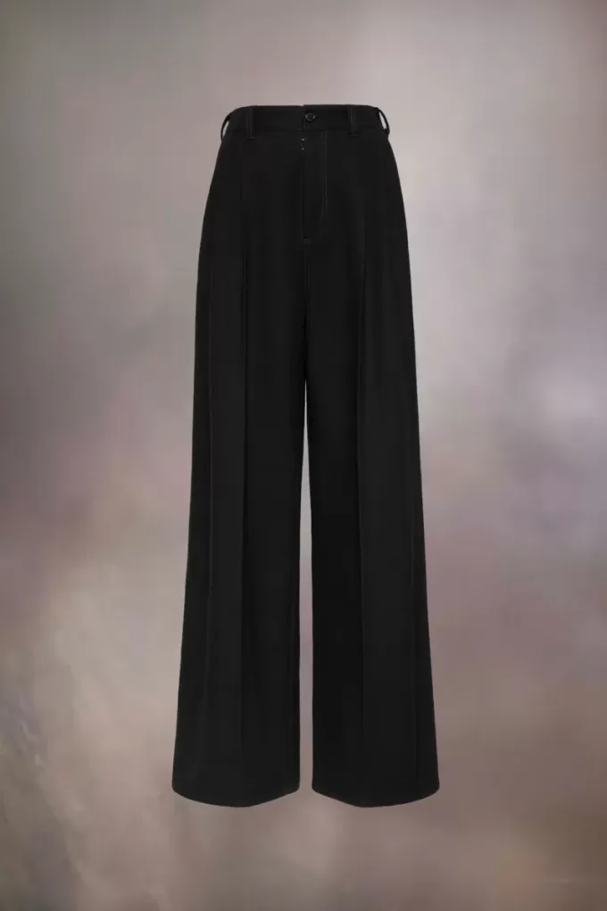 Pantalones de lana plisados Pantalones de lana plisados