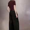 Pantalones de lana plisados Pantalones de lana plisados
