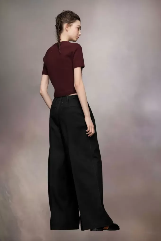 Pantalones de lana plisados Pantalones de lana plisados