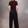 Pantalones de lana plisados Pantalones de lana plisados