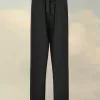 Pantalones de popelina de seda