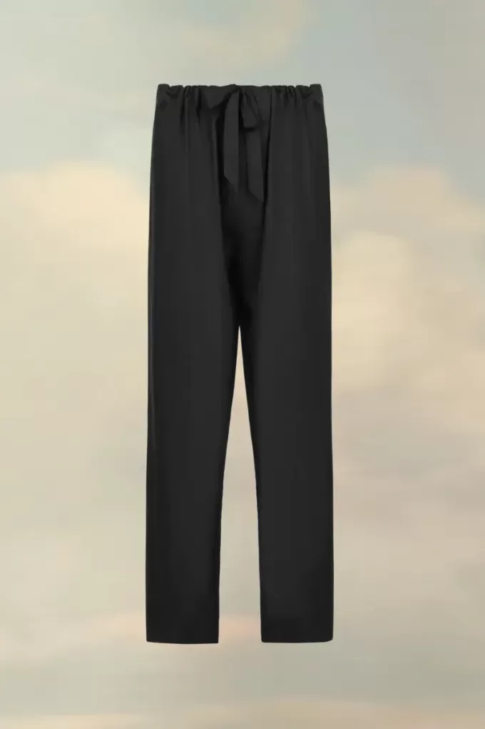Pantalones de popelina de seda