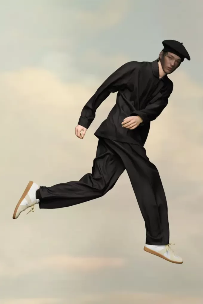 Pantalones de popelina de seda