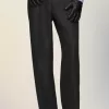 Pantalones rectos de lana afieltrada