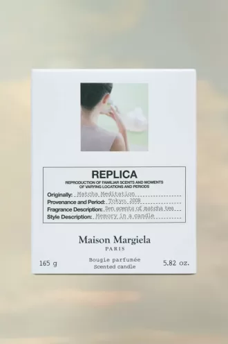 Réplica de vela de meditación de matcha