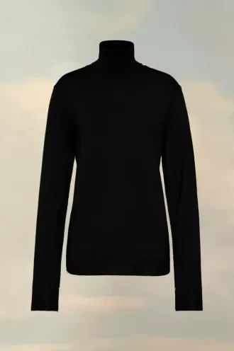 Suéter de cuello alto de lana merino