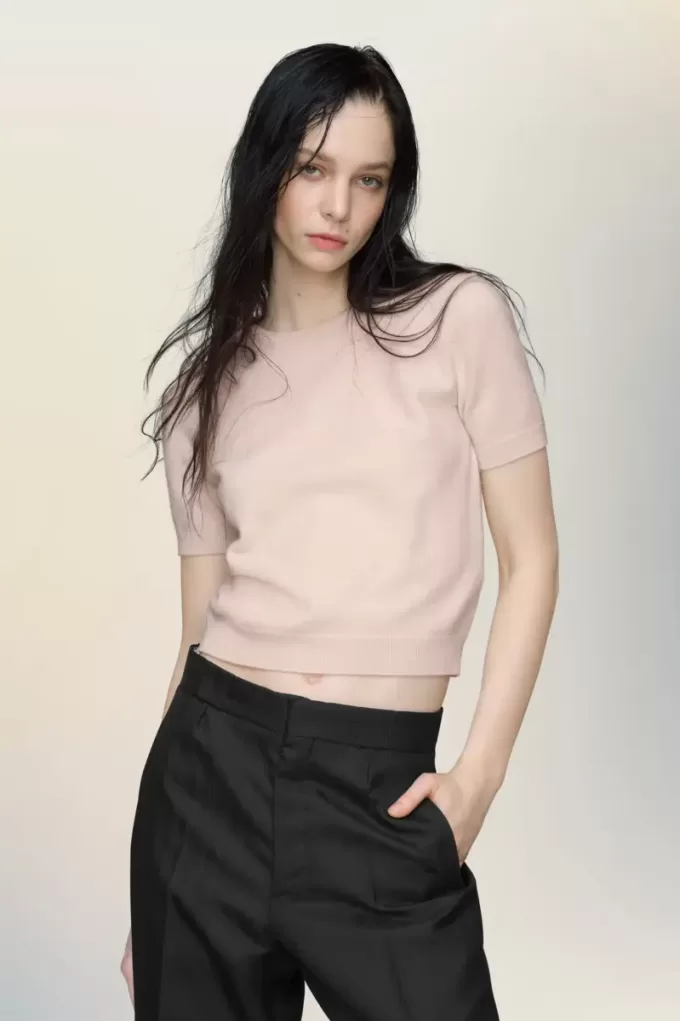 Top de punto con cuello redondo de Maison Margiela Top de punto con cuello redondo de Maison Margiela
