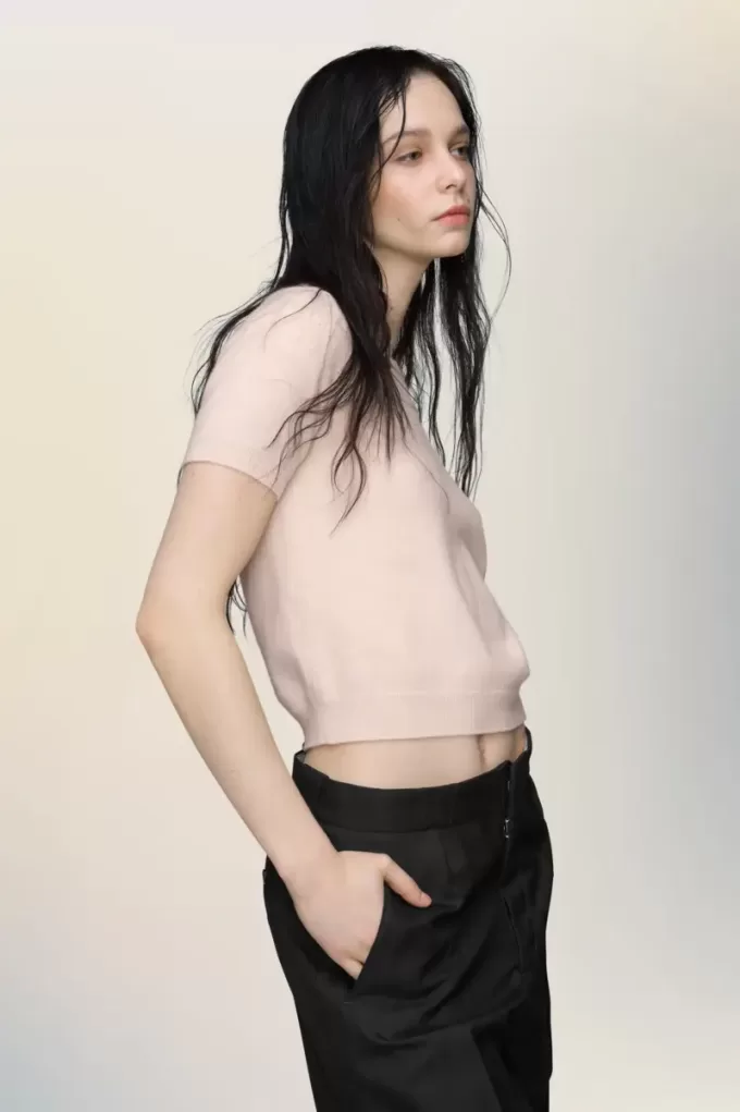 Top de punto con cuello redondo de Maison Margiela Top de punto con cuello redondo de Maison Margiela